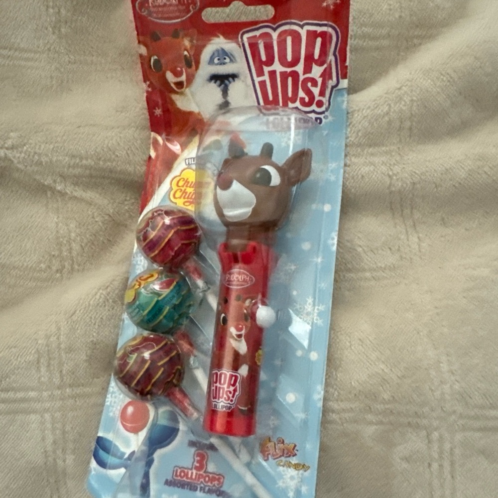Rudolph Reindeer Christmas Pop Ups Lollipop With 3 Chupa Chups Flix Candy New U3